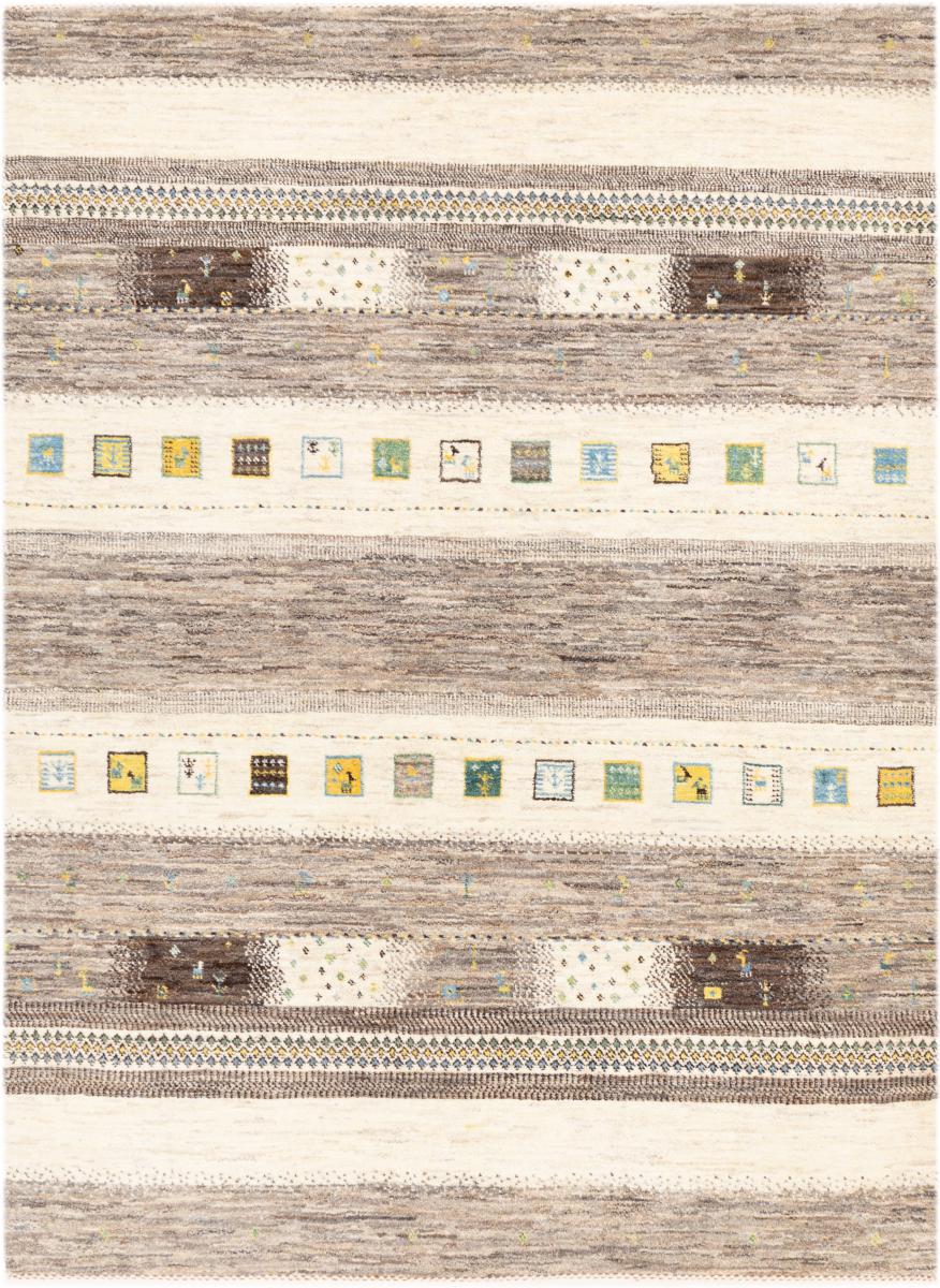 Tapis persan Persan Gabbeh Loribaft Tabiilbaft 196x147 196x147, Tapis persan Noué à la main
