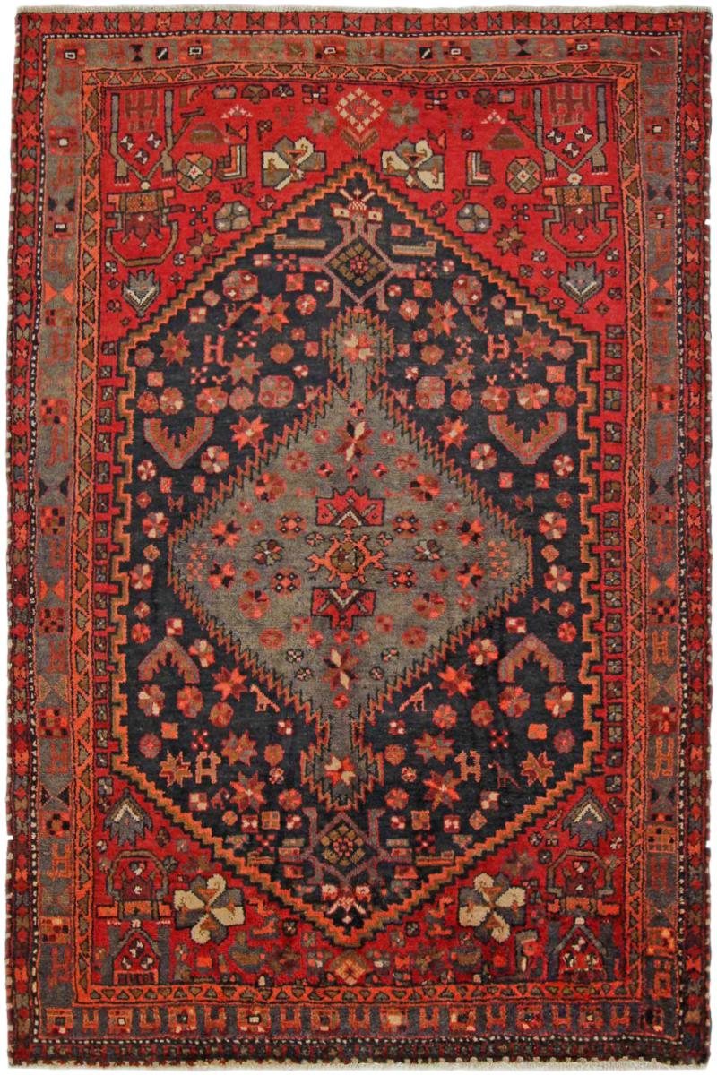 Persisk tæppe Hamadan 225x154 225x154, Persisk tæppe Knyttet i hånden