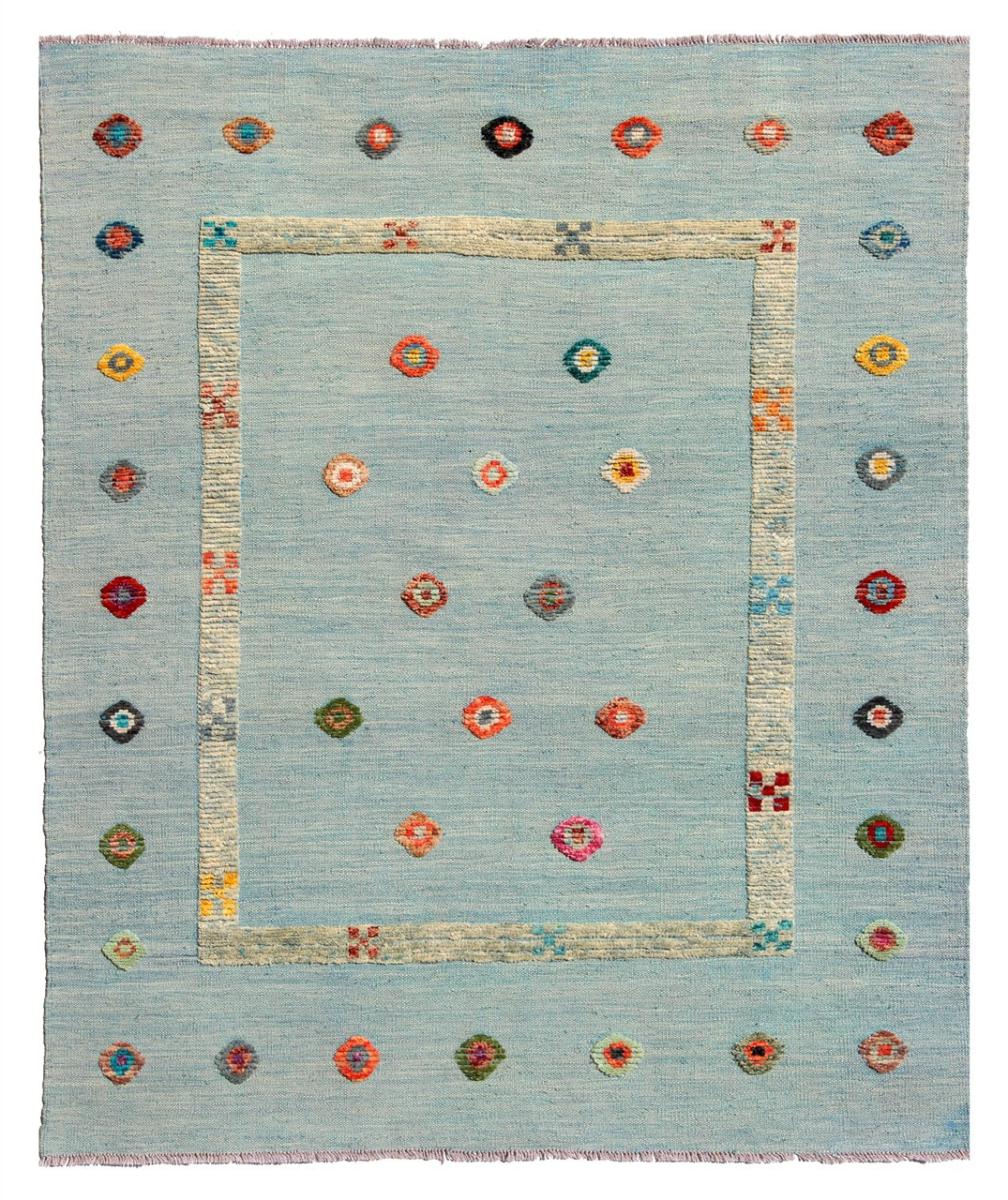 Alfombra afgana Kilim Afghan Nimbaft Edition 192x149 192x149, Alfombra persa Tejido a mano