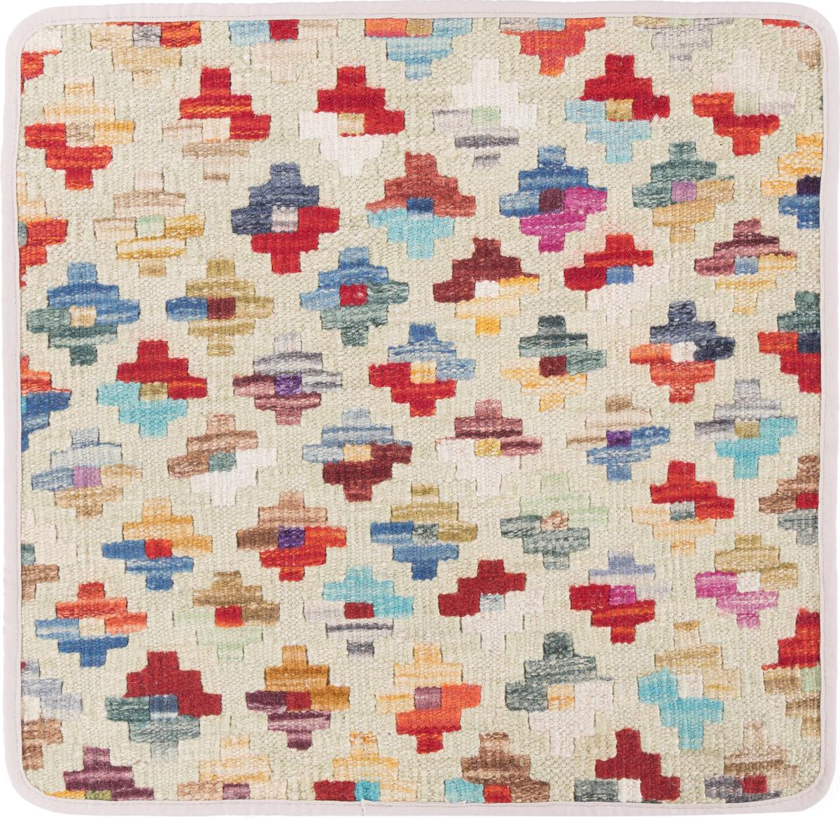 Afghan rug Kilim Afghan Cushion Cover 50x50 50x50, Persian Rug Knotted by hand