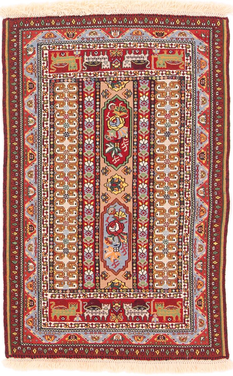 Persian Rug Kilim Soozani 98x63 98x63, Persian Rug Woven by hand