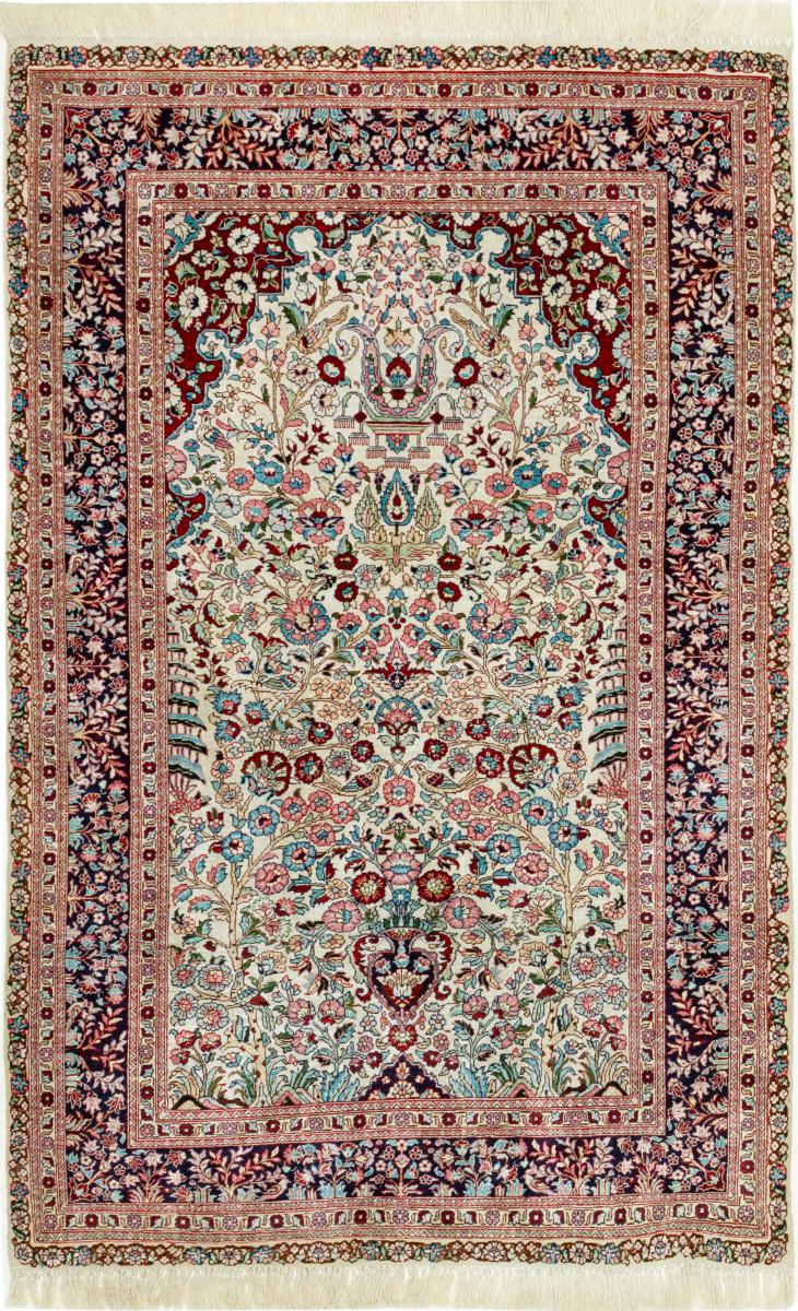 Kinesisk tæppe Hereke Silke 124x77 124x77, Persisk tæppe Knyttet i hånden