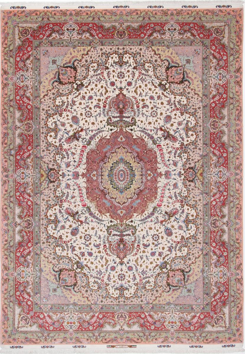 Perzsa szőnyeg Tabriz 90Raj Selyemfonal 350x253 350x253, Perzsa szőnyeg Kézzel csomózva