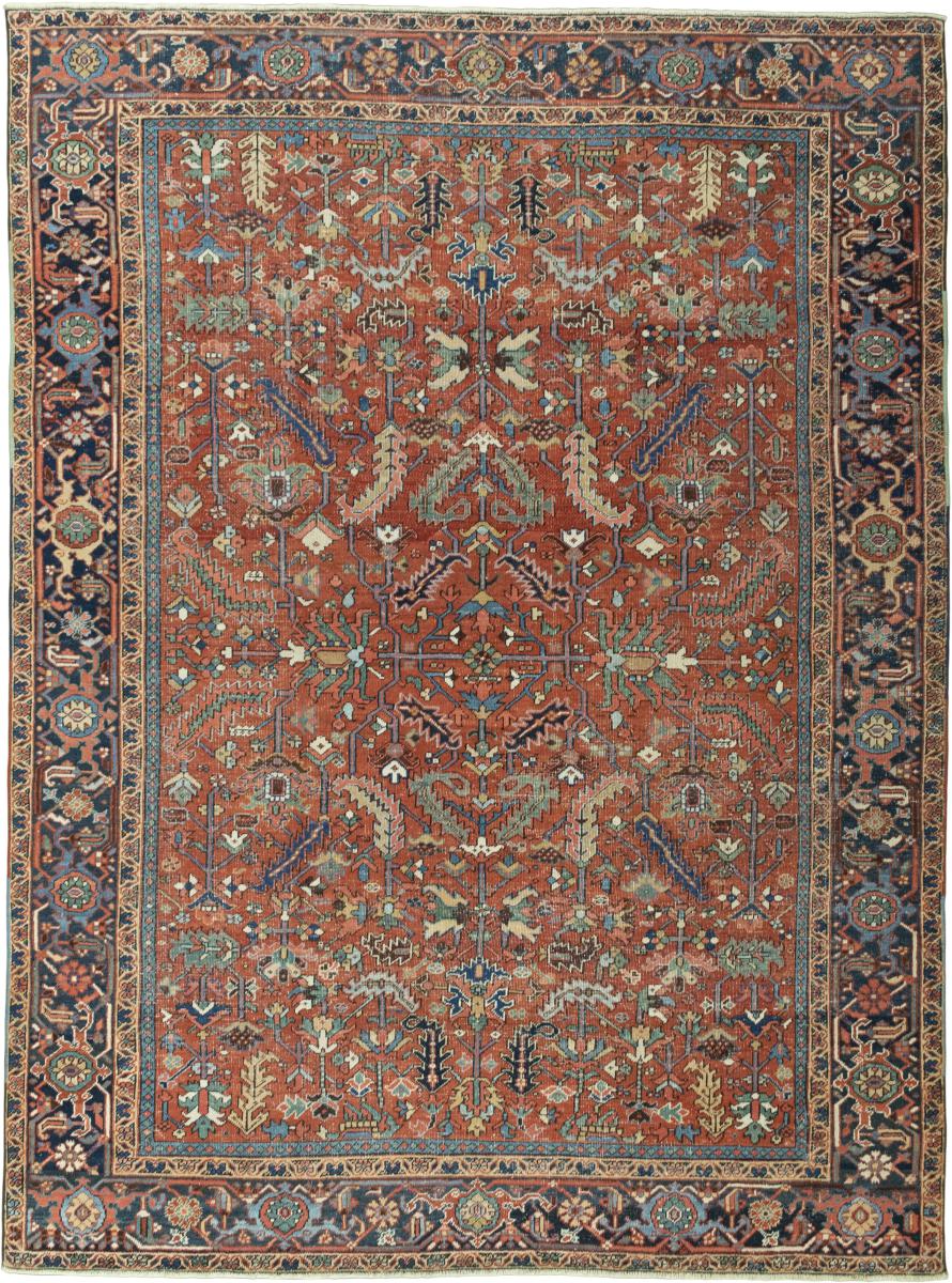 Περσικό χαλί Heriz πολύτιμα λόγω παλαιότητας 337x252 337x252, Περσικό χαλί Οι κόμποι έγιναν με το χέρι