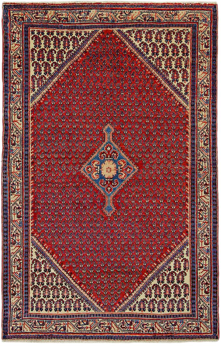 Persian Rug Sarouk Mir Boteh 210x134 210x134, Persian Rug Knotted by hand