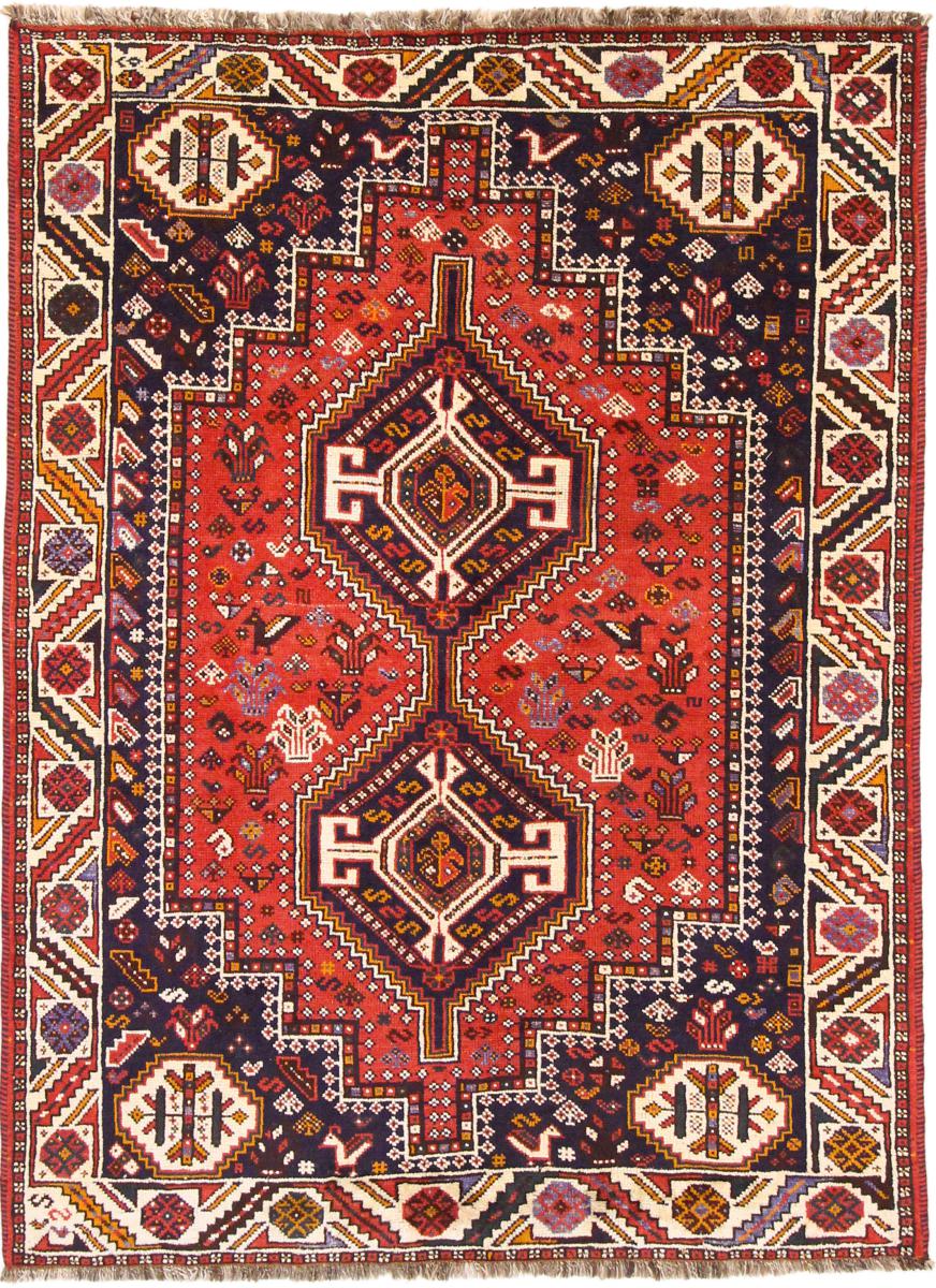 Persisk tæppe Shiraz 204x154 204x154, Persisk tæppe Knyttet i hånden