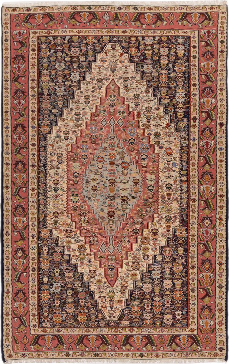 Tapete persa Kilim Senneh 303x192 303x192, Tapete persa Atado à mão