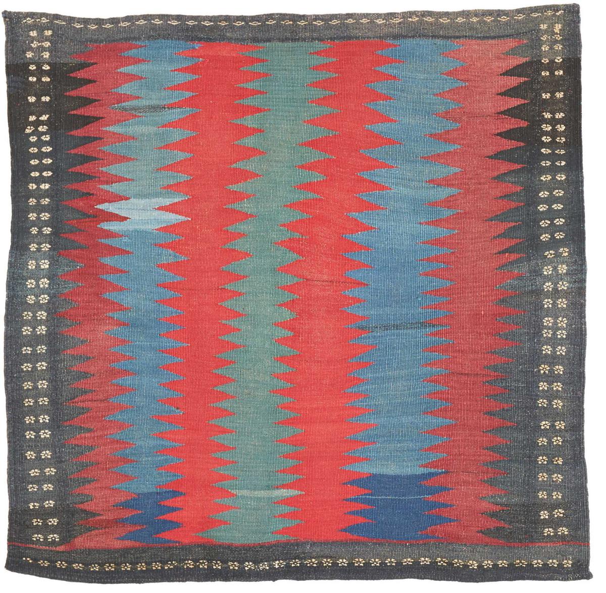Persisk teppe Kelim Fars Antikke 106x114 106x114, Persisk teppe Handwoven 