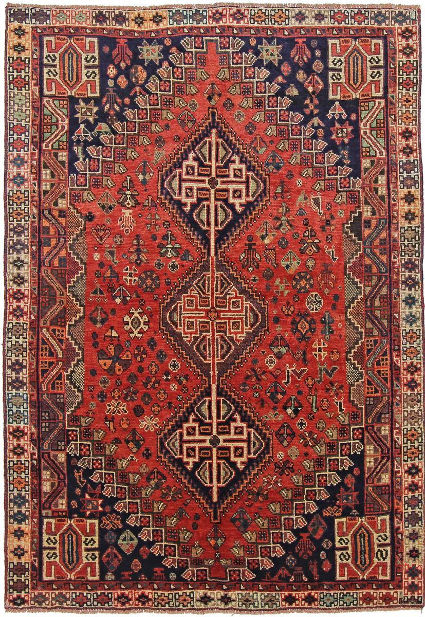 Persisk tæppe Ghashghai 245x171 245x171, Persisk tæppe Knyttet i hånden