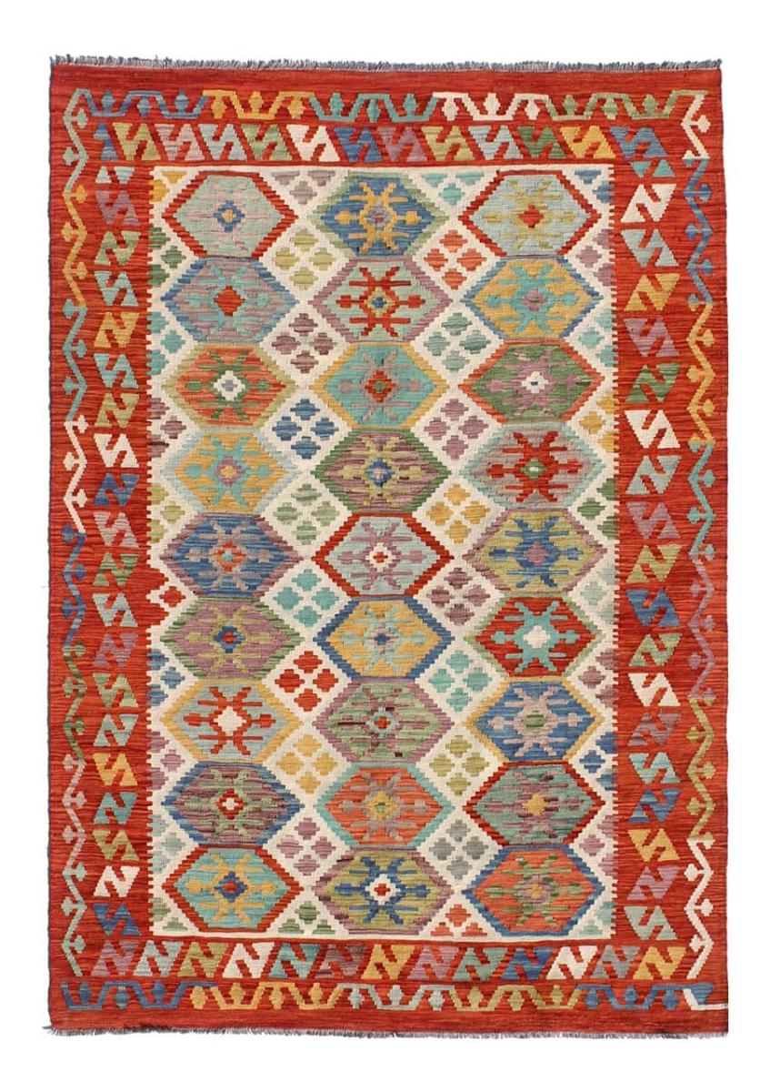 Afghan rug Kilim Afghan 7'10"x5'9" 7'10"x5'9", Persian Rug Woven by hand