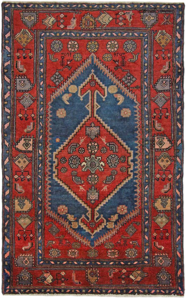 Persisk tæppe Hamadan 211x131 211x131, Persisk tæppe Knyttet i hånden