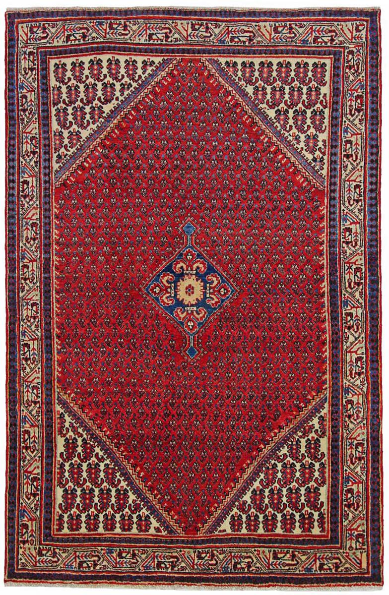 Persisk tæppe Sarough Mir Boteh 204x131 204x131, Persisk tæppe Knyttet i hånden