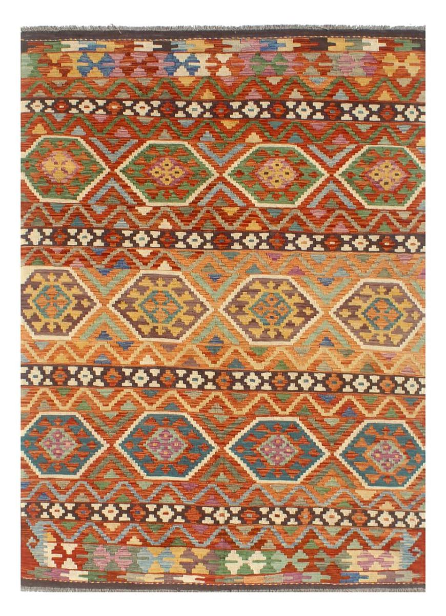 Afghan rug Kilim Afghan 7'10"x5'6" 7'10"x5'6", Persian Rug Woven by hand