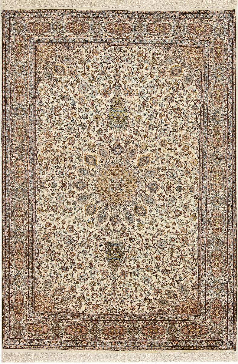 Tapete indiano Kashmir Seda 182x124 182x124, Tapete persa Atado à mão