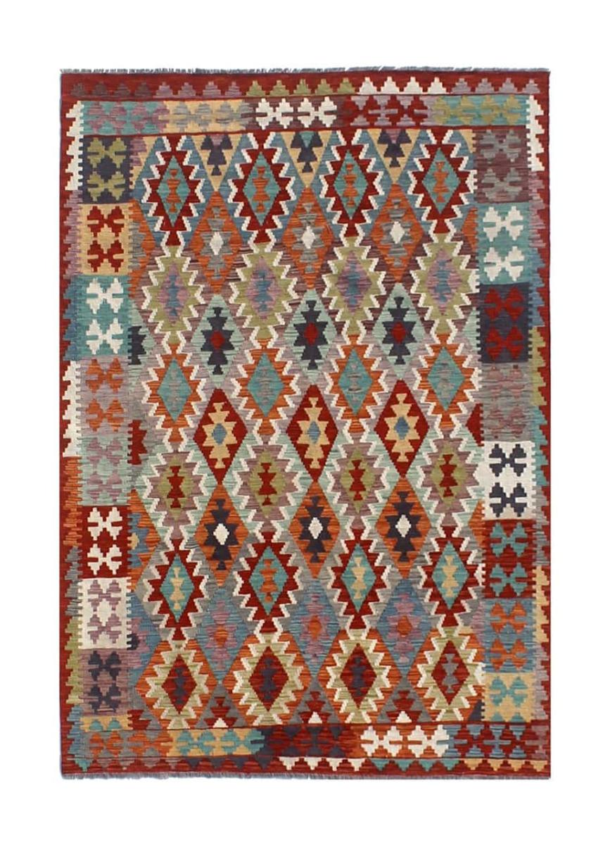 Afghan rug Kilim Afghan 8'3"x6'0" 8'3"x6'0", Persian Rug Woven by hand