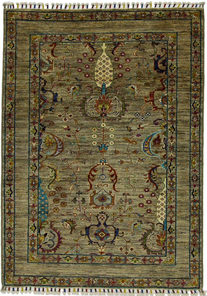 Afghan rug Arijana Klassik 4'9"x3'5" 4'9"x3'5", Persian Rug Knotted by hand