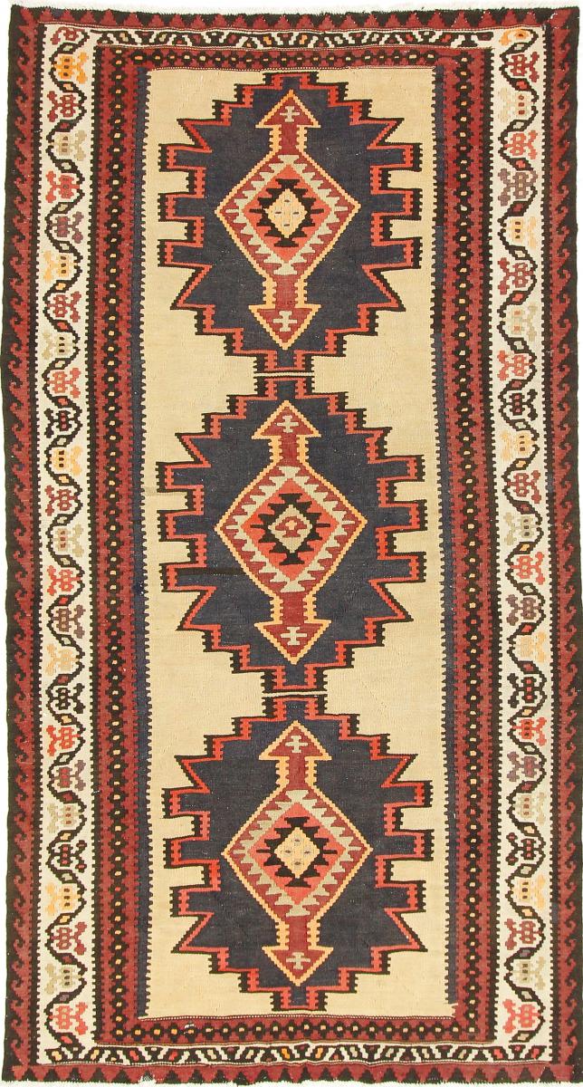 Tapete persa Kilim Fars Azerbaijan Antigo 285x147 285x147, Tapete persa Tecido à mão