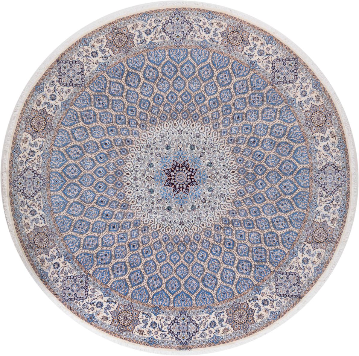 Persisk tæppe Nain 6La 360x360 360x360, Persisk tæppe Knyttet i hånden