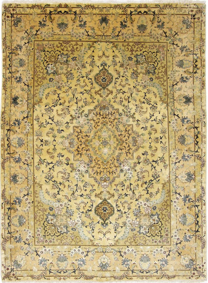 Tapete persa Tabriz 50Raj Fio de Seda 199x149 199x149, Tapete persa Atado à mão