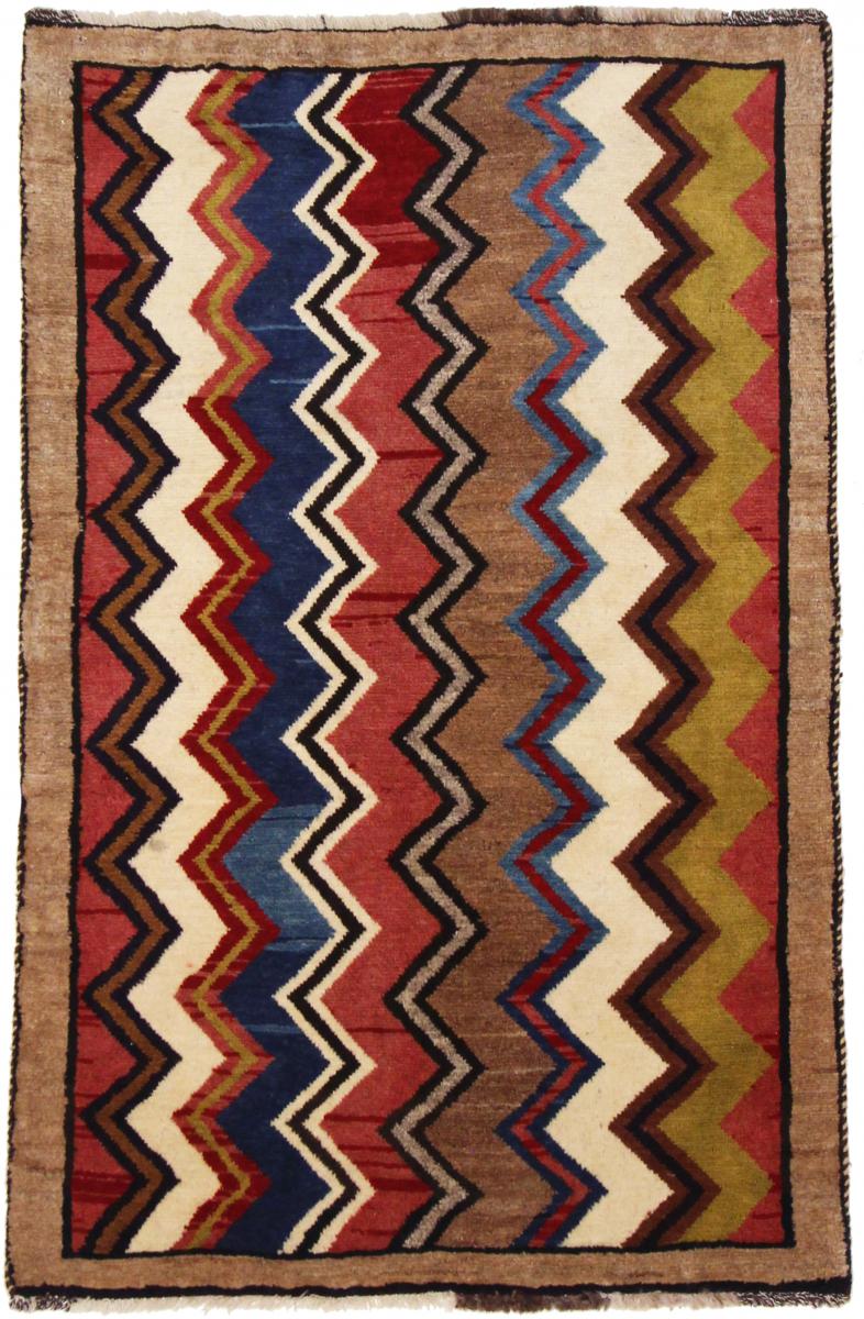 Tapete persa Ghashghai 157x99 157x99, Tapete persa Atado à mão