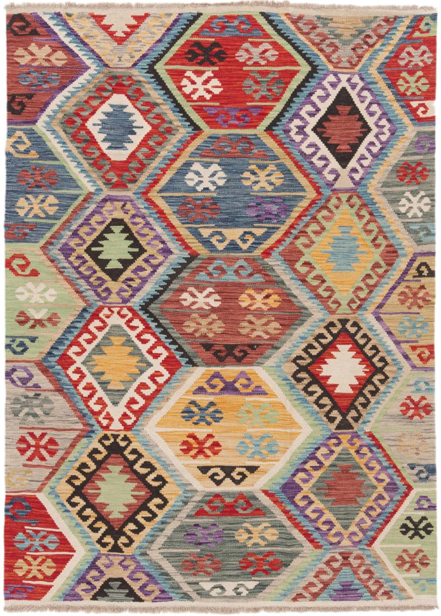 Tapete afegão Kilim Afegão 182x131 182x131, Tapete persa Tecido à mão