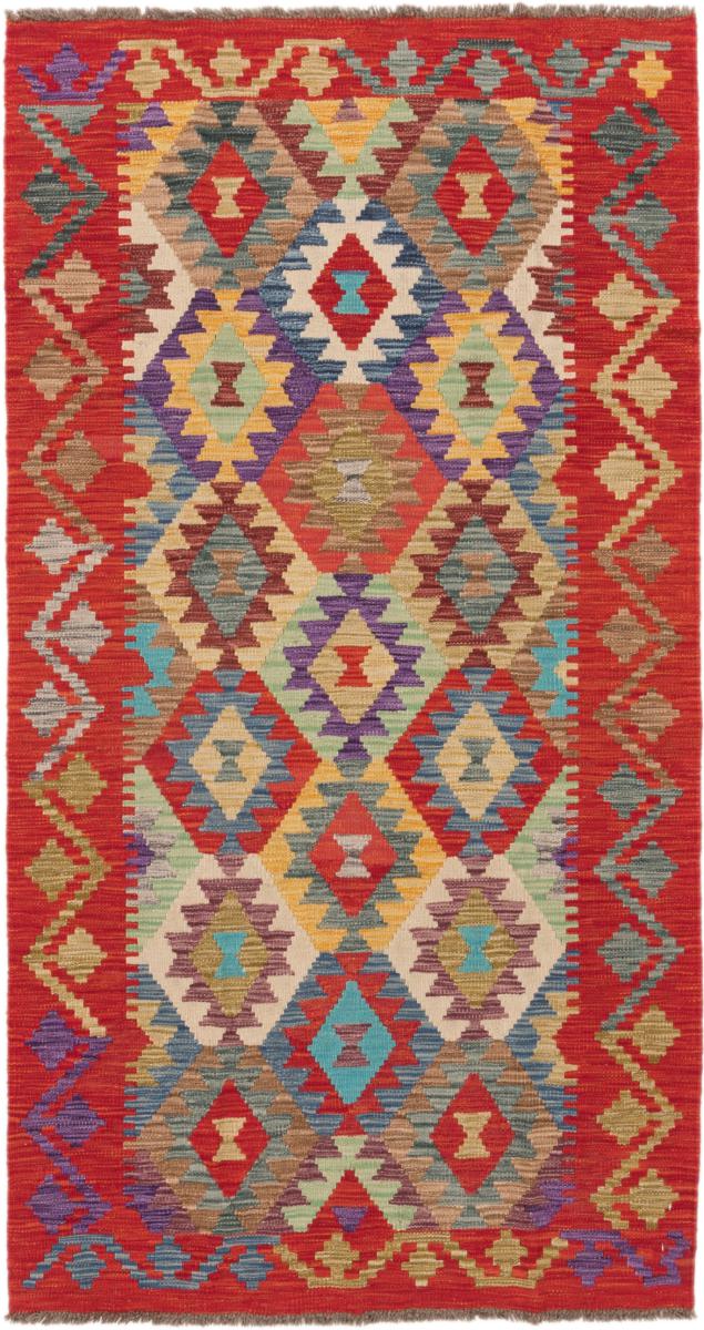 Tapete afegão Kilim Afegão 193x103 193x103, Tapete persa Tecido à mão