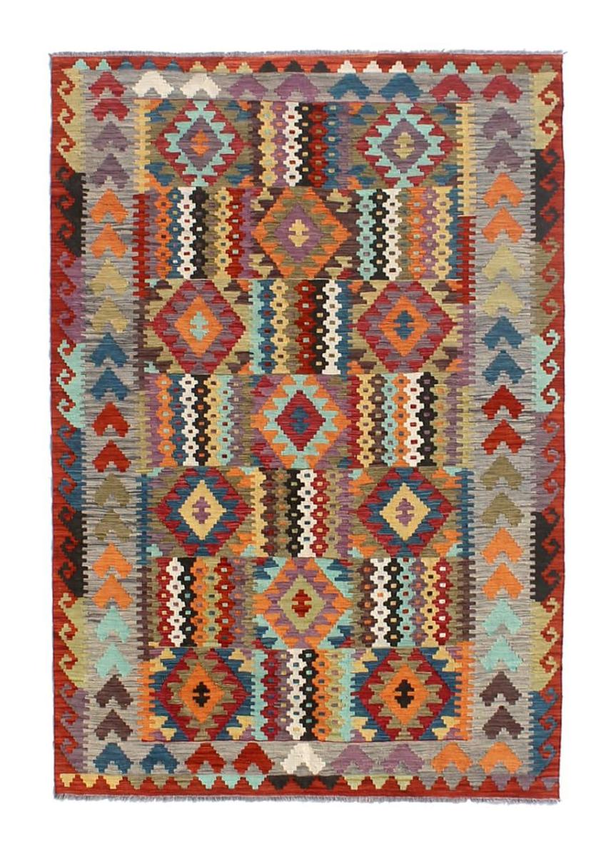 Afghan rug Kilim Afghan 8'4"x5'10" 8'4"x5'10", Persian Rug Woven by hand