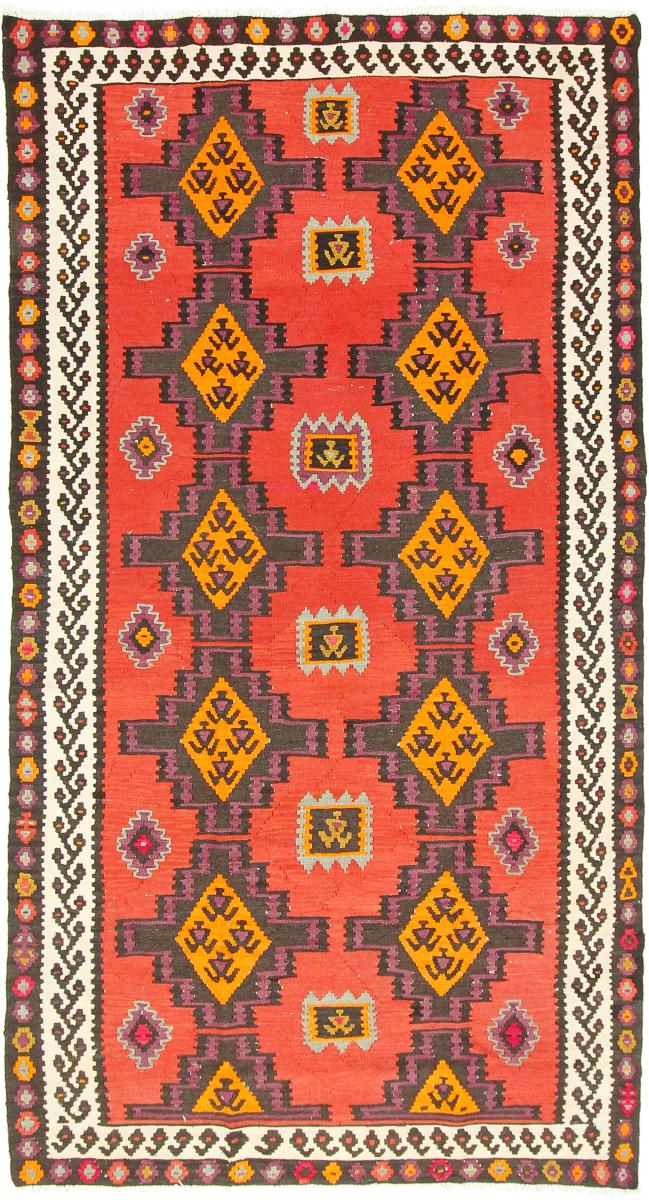 Tapete persa Kilim Fars Azerbaijan Antigo 273x146 273x146, Tapete persa Tecido à mão