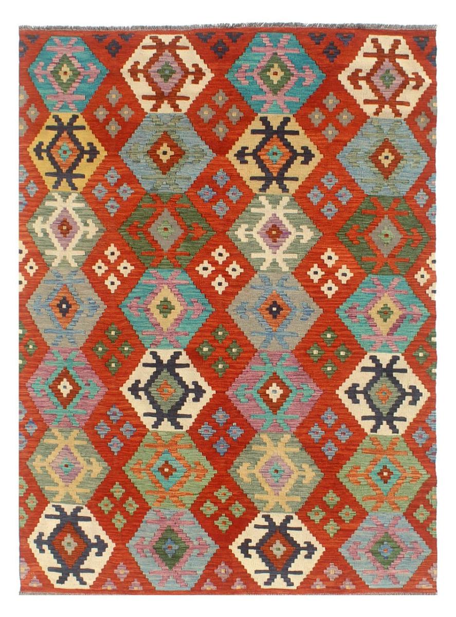 Afghan rug Kilim Afghan 7'10"x5'8" 7'10"x5'8", Persian Rug Woven by hand