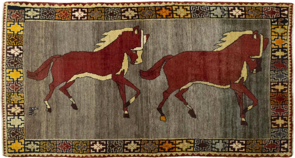 Persian Rug Persian Gabbeh Ghashghai 185x99 185x99, Persian Rug Knotted by hand
