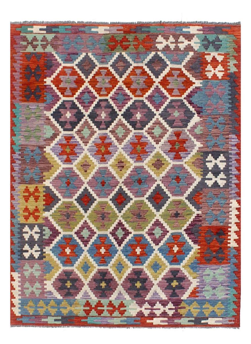 Afghan rug Kilim Afghan 7'10"x5'9" 7'10"x5'9", Persian Rug Woven by hand