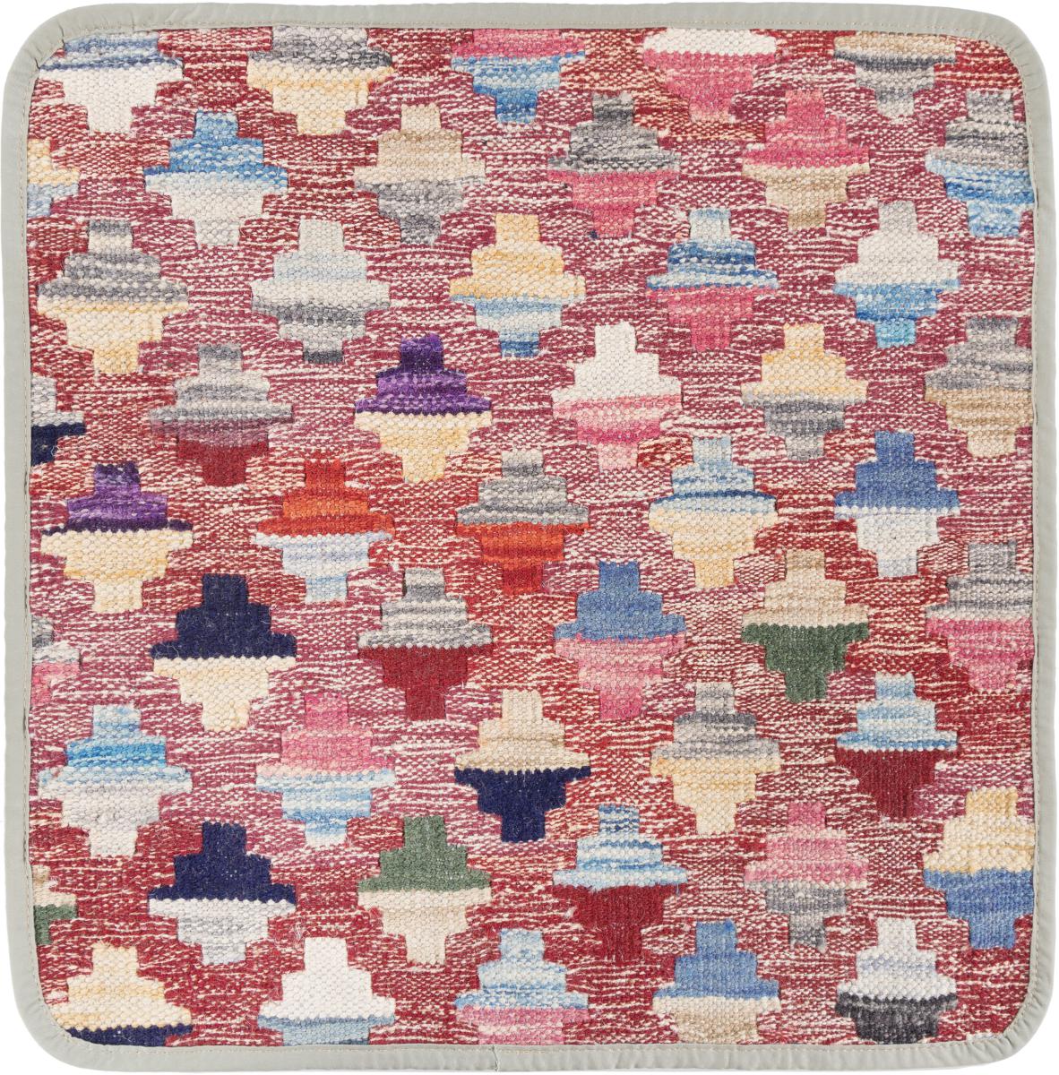 Afghan rug Kilim Afghan Cushion Cover 45x45 45x45, Persian Rug Knotted by hand