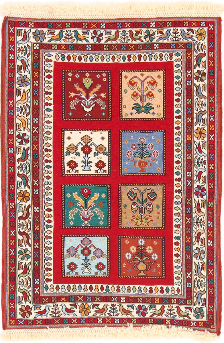 Persian Rug Kilim Soozani 89x62 89x62, Persian Rug Woven by hand