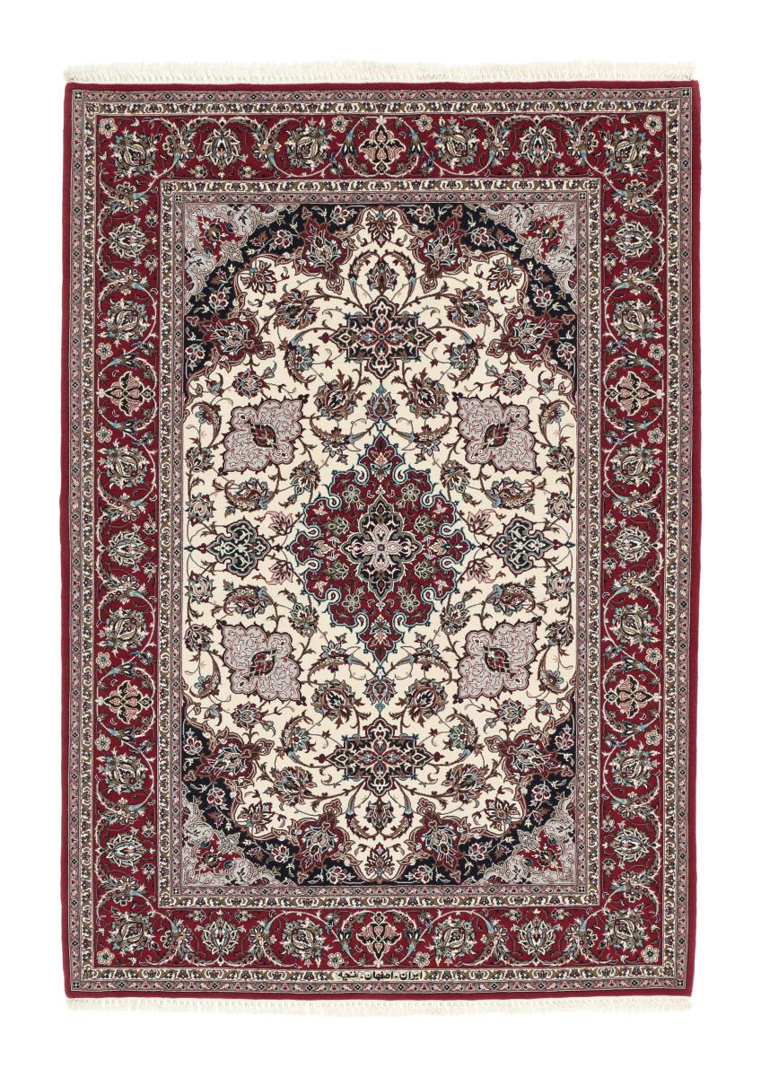 Perzsa szőnyeg Iszfahán Selyemfonal 5'6"x3'10" 5'6"x3'10", Perzsa szőnyeg Kézzel csomózva