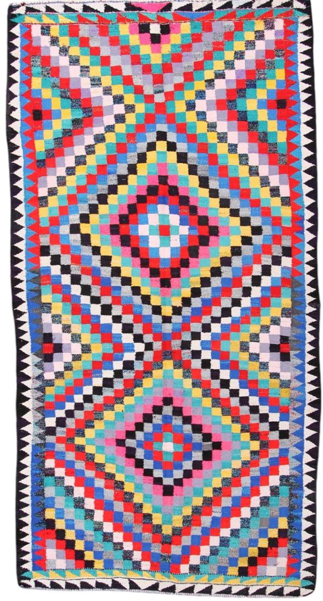 Persisk teppe Kelim Fars Antikke 346x181 346x181, Persisk teppe Handwoven 