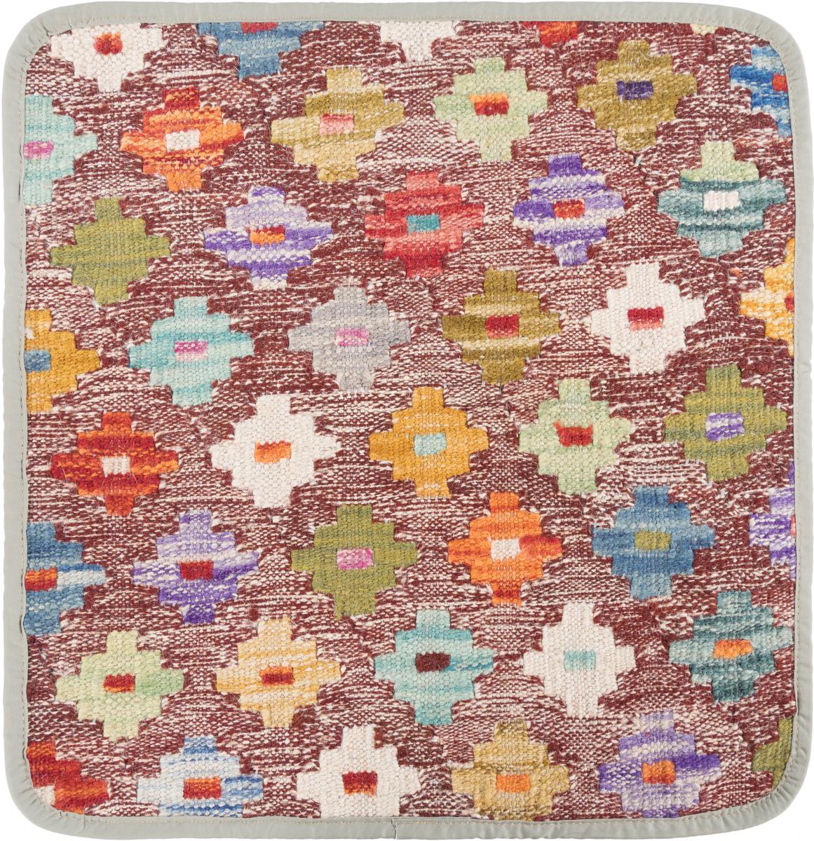 Afghan rug Kilim Afghan Cushion Cover 45x45 45x45, Persian Rug Knotted by hand