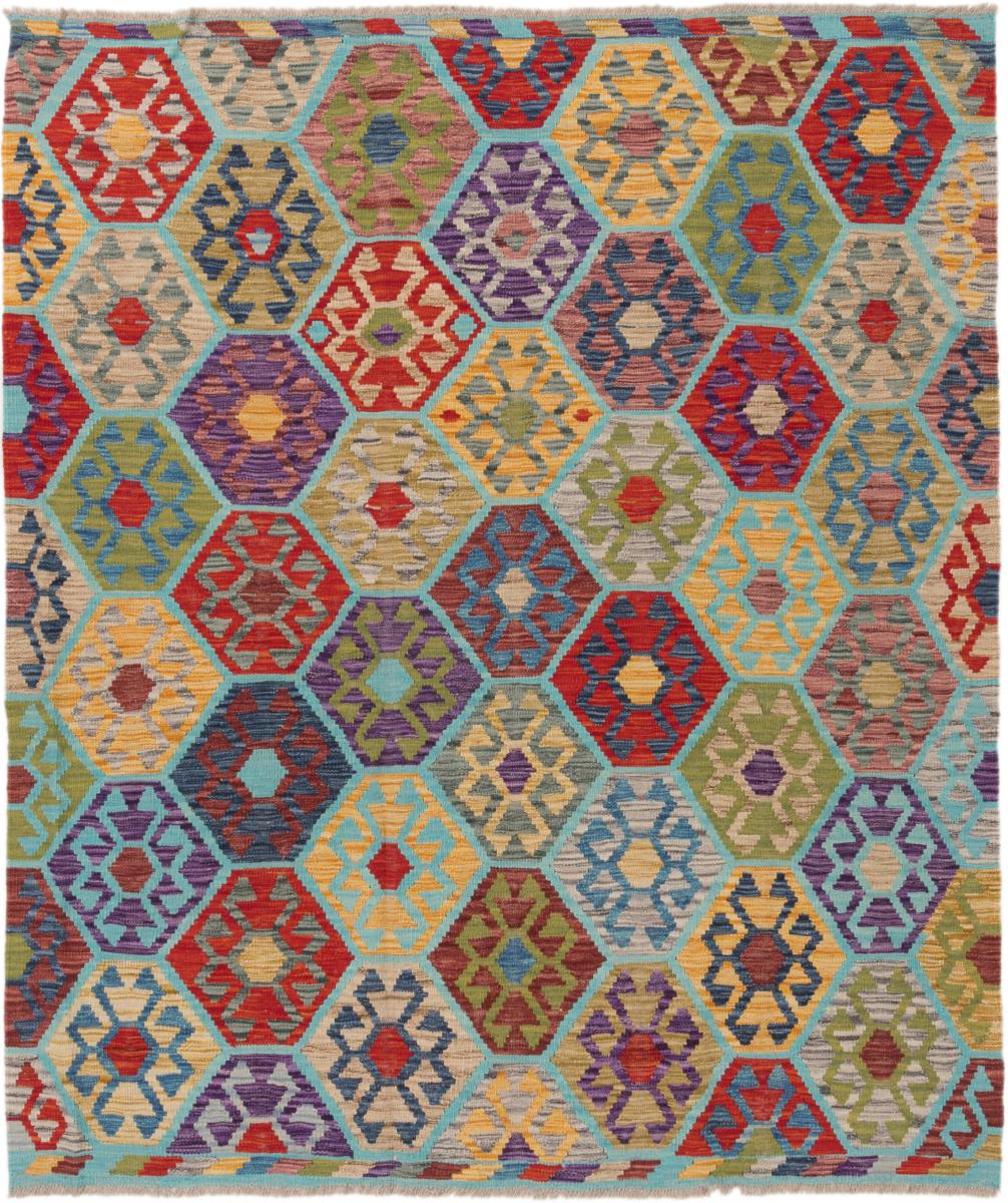 Afgán szőnyeg Kilim Afgán 6'2"x5'2" 6'2"x5'2", Perzsa szőnyeg szőttesek