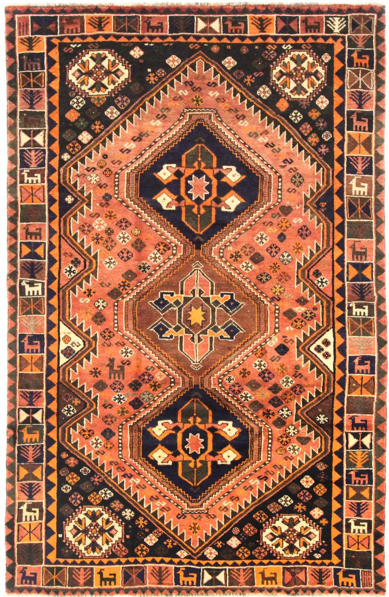 Persisk tæppe Shiraz 262x169 262x169, Persisk tæppe Knyttet i hånden