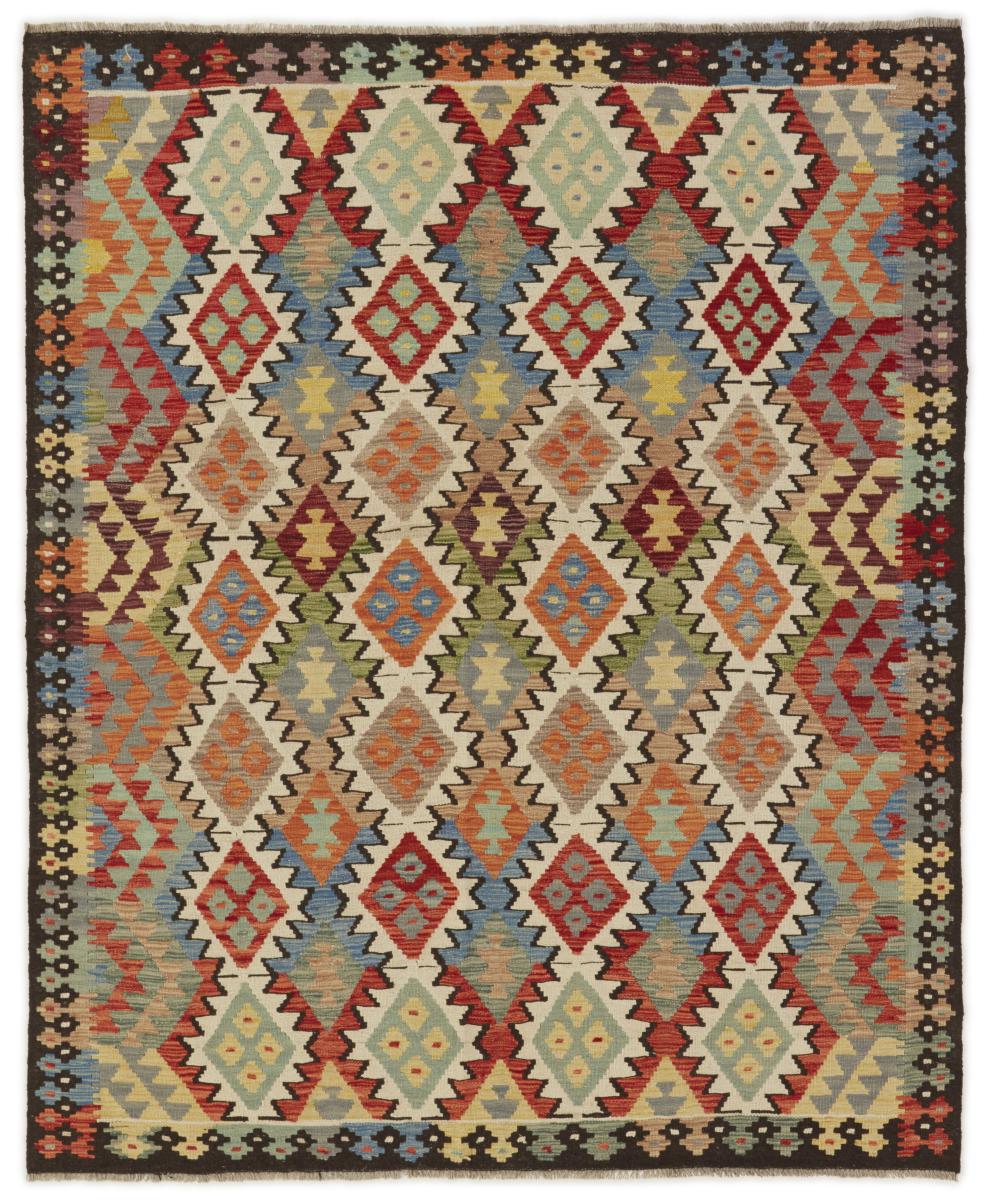 Tapete afegão Kilim Afegão 218x178 218x178, Tapete persa Tecido à mão