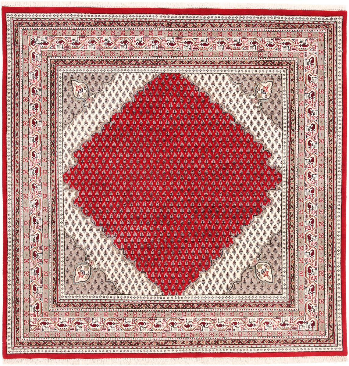 Indisk teppe Indo Sarough 200x198 200x198, Persisk teppe Knyttet for hånd