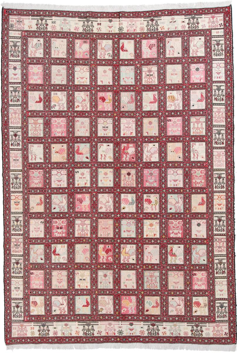 Tapis persan Kilim Ardabil Soie 293x202 293x202, Tapis persan Noué à la main