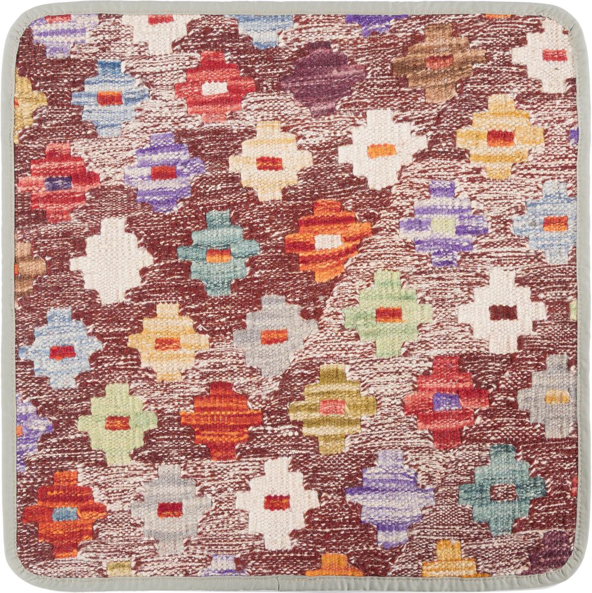 Afghanska mattan Kilim Afghan Kuddfodral 45x45 45x45, Persisk matta Knuten för hand