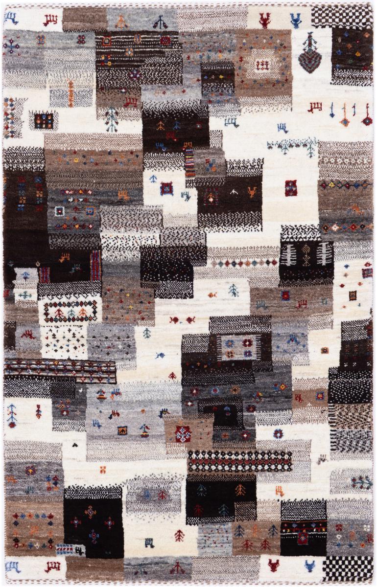 Tapis persan Persan Gabbeh Loribaft Atelier 129x82 129x82, Tapis persan Noué à la main