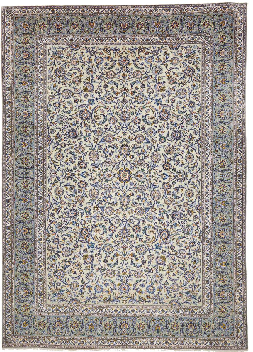 Tapis persan Kashan 409x296 409x296, Tapis persan Noué à la main