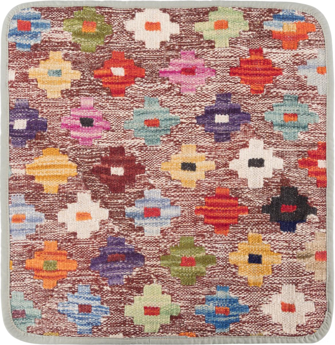 Afghan rug Kilim Afghan Cushion Cover 45x45 45x45, Persian Rug Knotted by hand