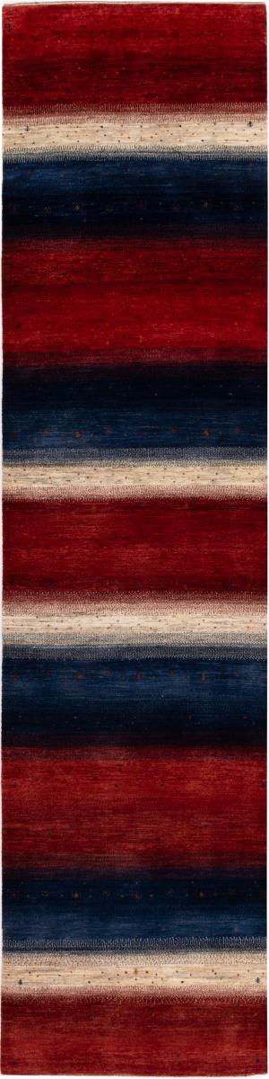 Tapis persan Persan Gabbeh Loribaft Atash 377x95 377x95, Tapis persan Noué à la main