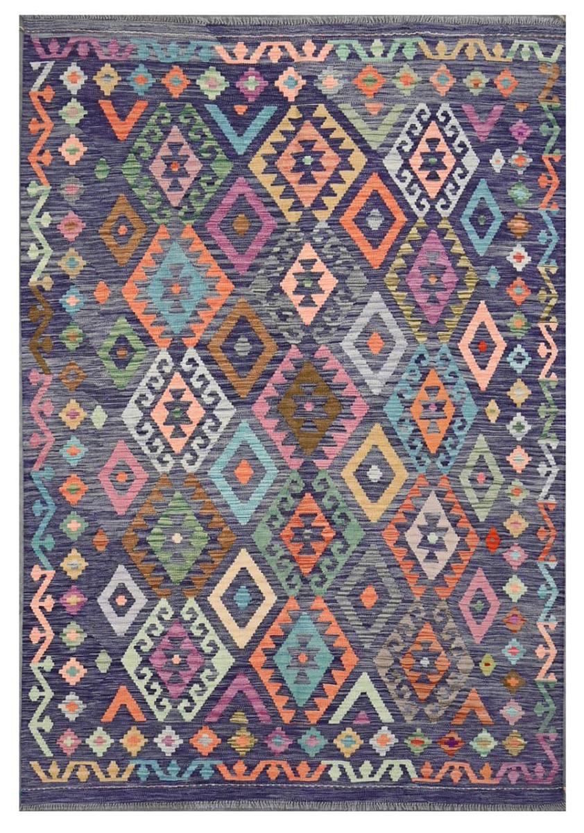 Afghan rug Kilim Afghan 8'5"x5'9" 8'5"x5'9", Persian Rug Woven by hand