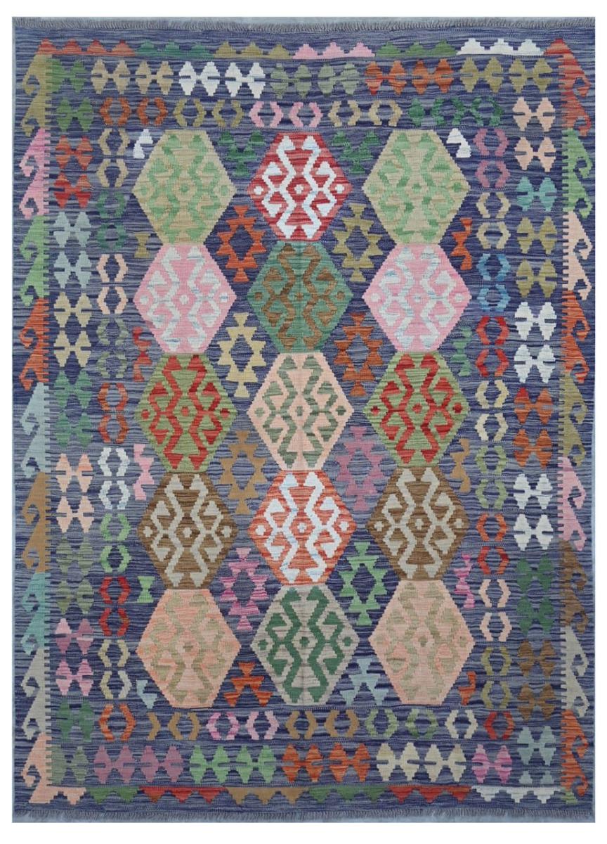 Afghan rug Kilim Afghan 8'1"x5'11" 8'1"x5'11", Persian Rug Woven by hand