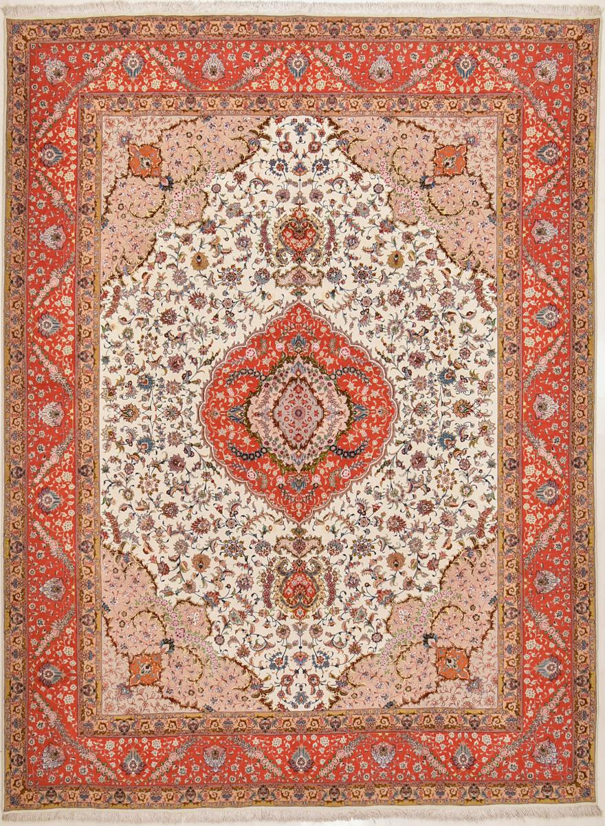 Tapete persa Tabriz 50Raj 12'11"x9'9" 12'11"x9'9", Tapete persa Atado à mão