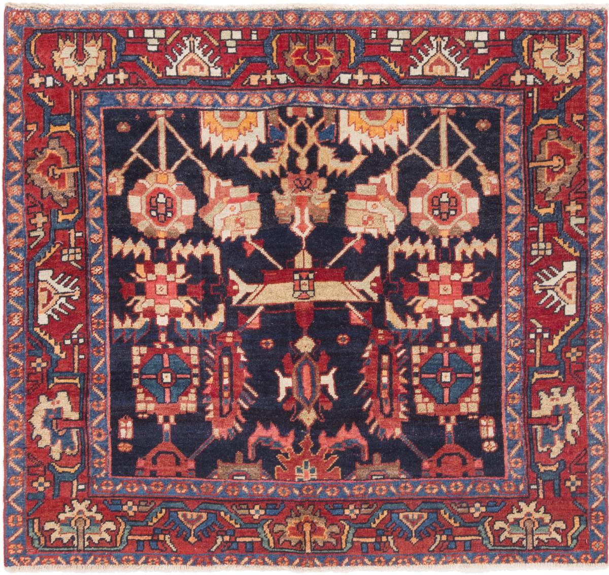 Perzisch tapijt Nahavand 131x136 131x136, Perzisch tapijt Handgeknoopte